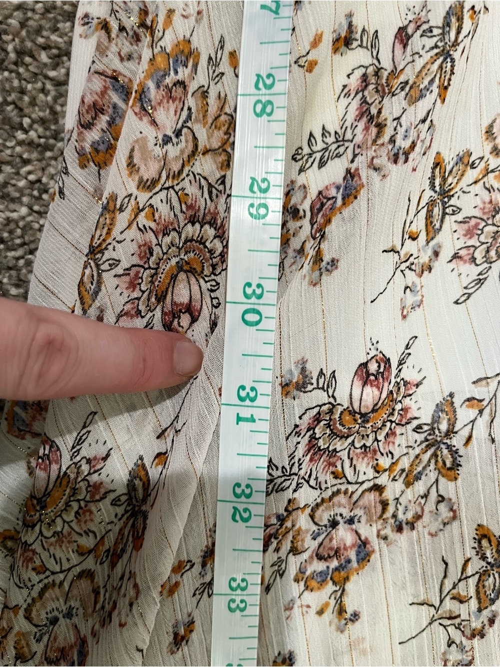 Express Floral Maxi Dress Smocked Waist Lined Flutter Sleeves V-Neck Cottagecore - Picture 13 of 13